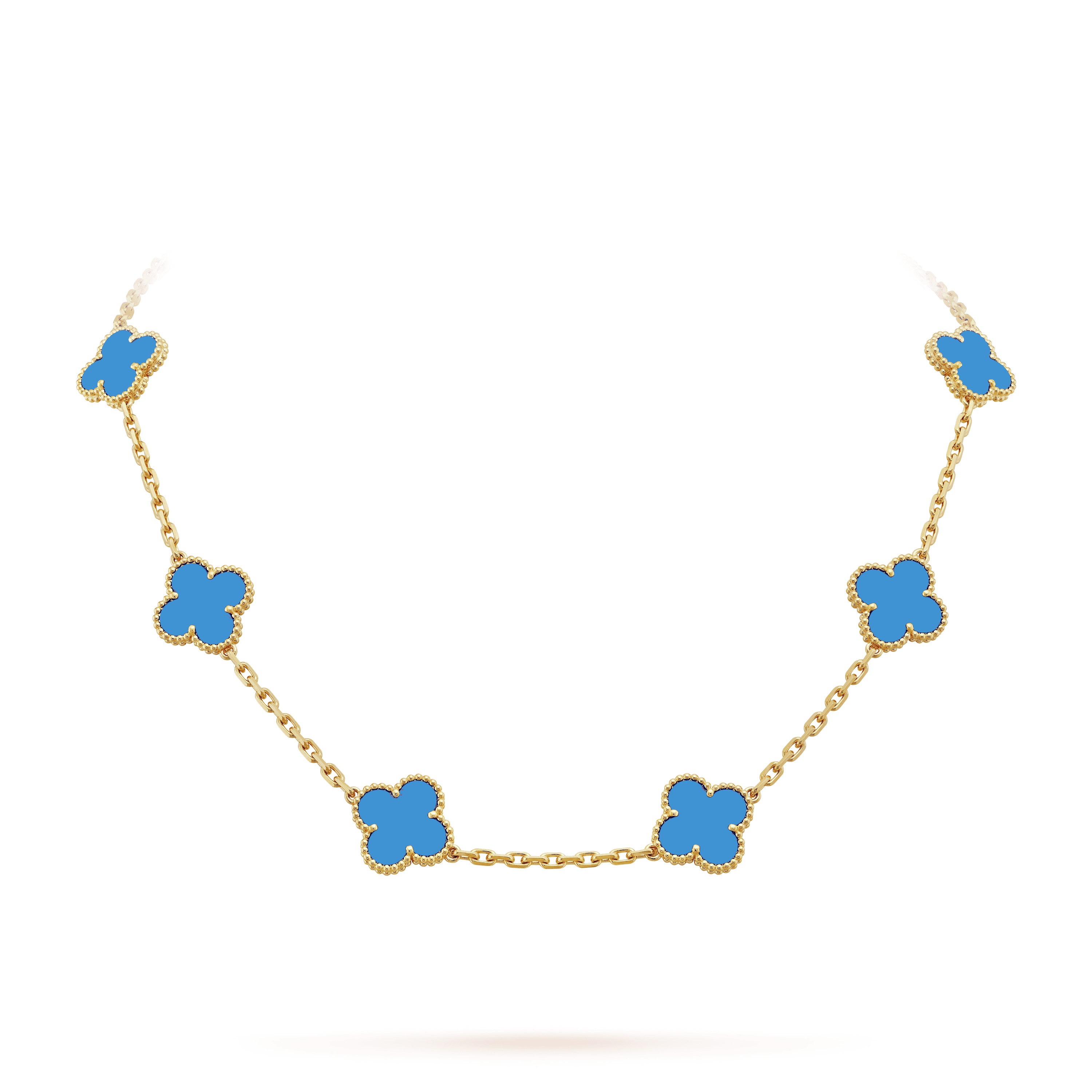 Roostick Vintage Alhambra Agate 10 Motifs Necklace