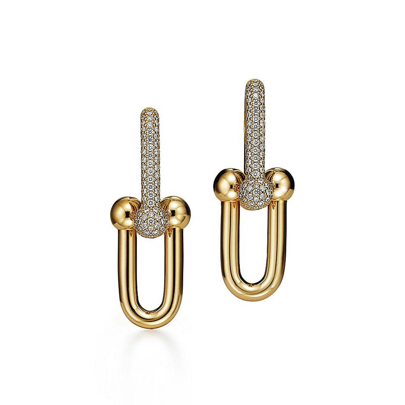Roostick HardWear Large Link Pave Diamonds Earrings