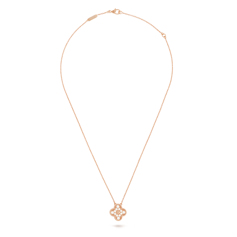 18K Sweet Alhambra Diamond Necklace