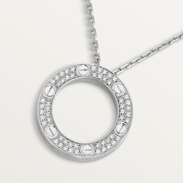 Roostick Love Diamond-Paved Love Necklace