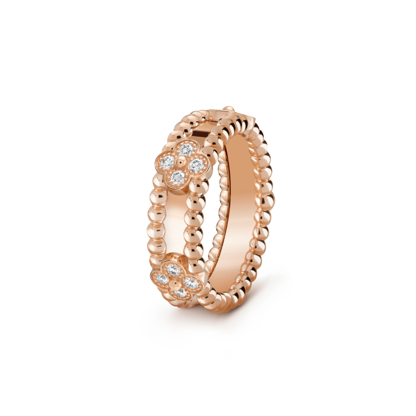 Roostick Wide Clovers Perlée Ring