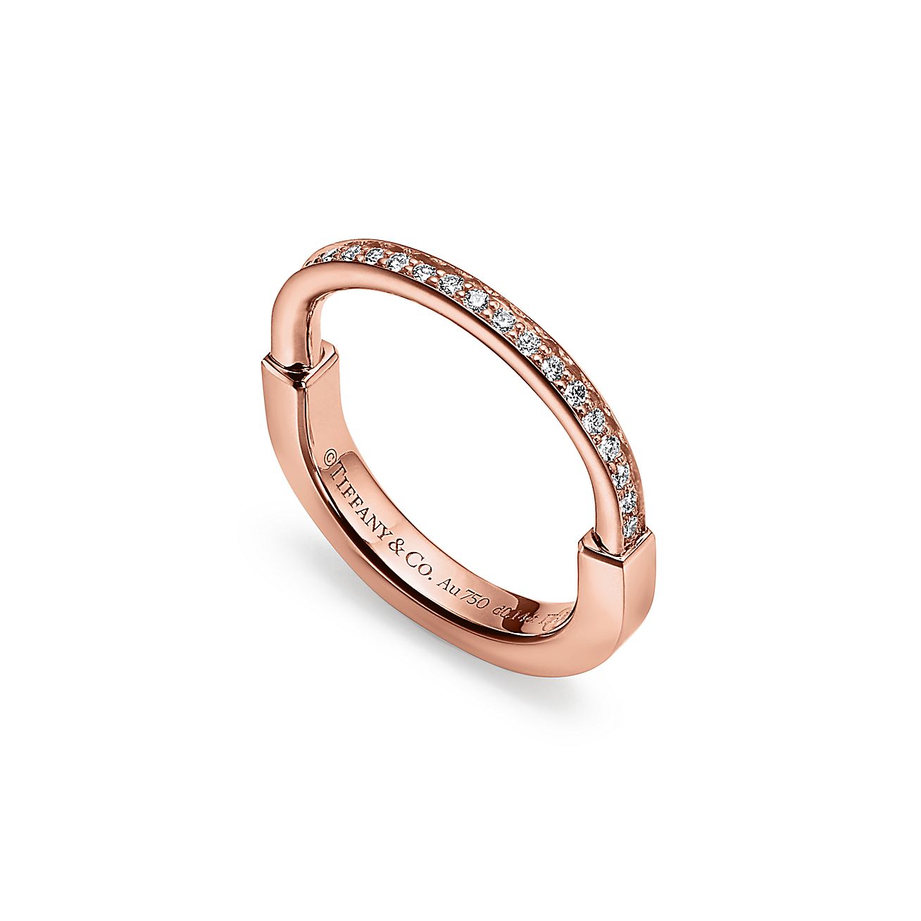 Roostick Lock Diamonds Yellow Gold Ring