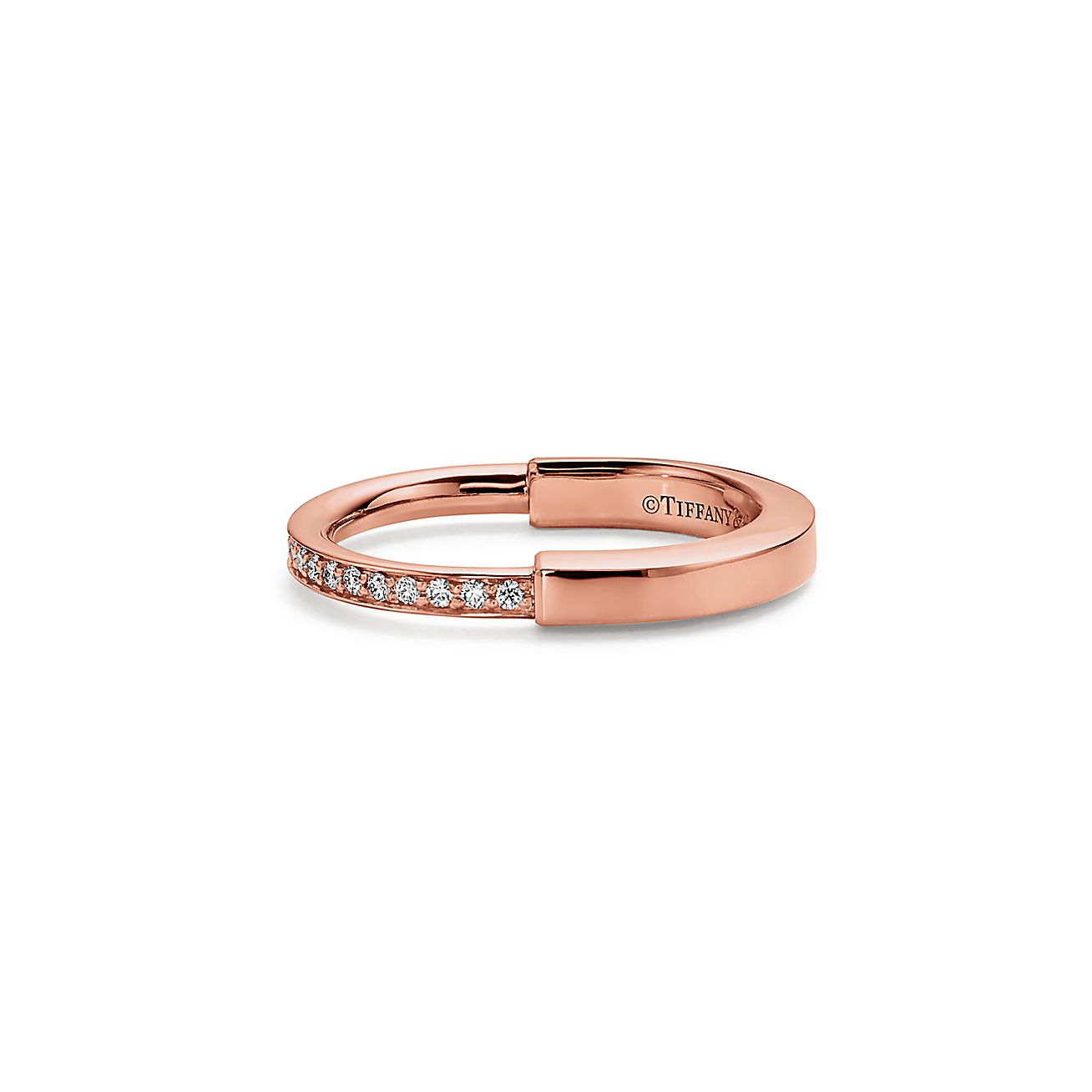 Roostick Lock Diamonds Yellow Gold Ring