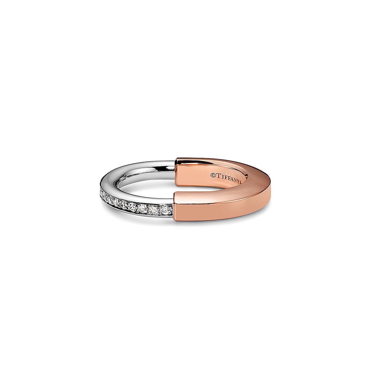 Roostick Lock Diamond Rose Gold Ring