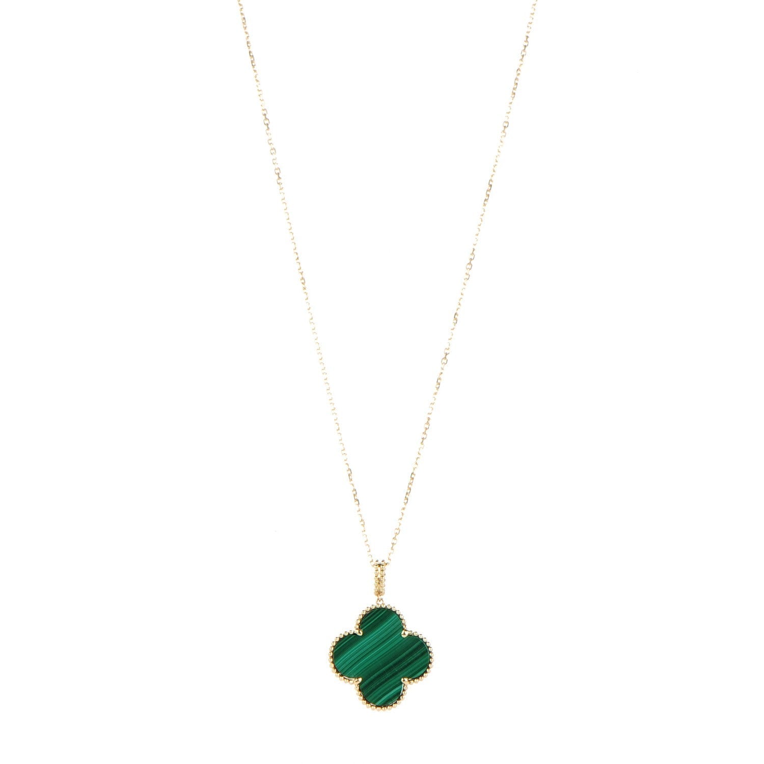 Roostick Magic Alhambra Malachite Necklace