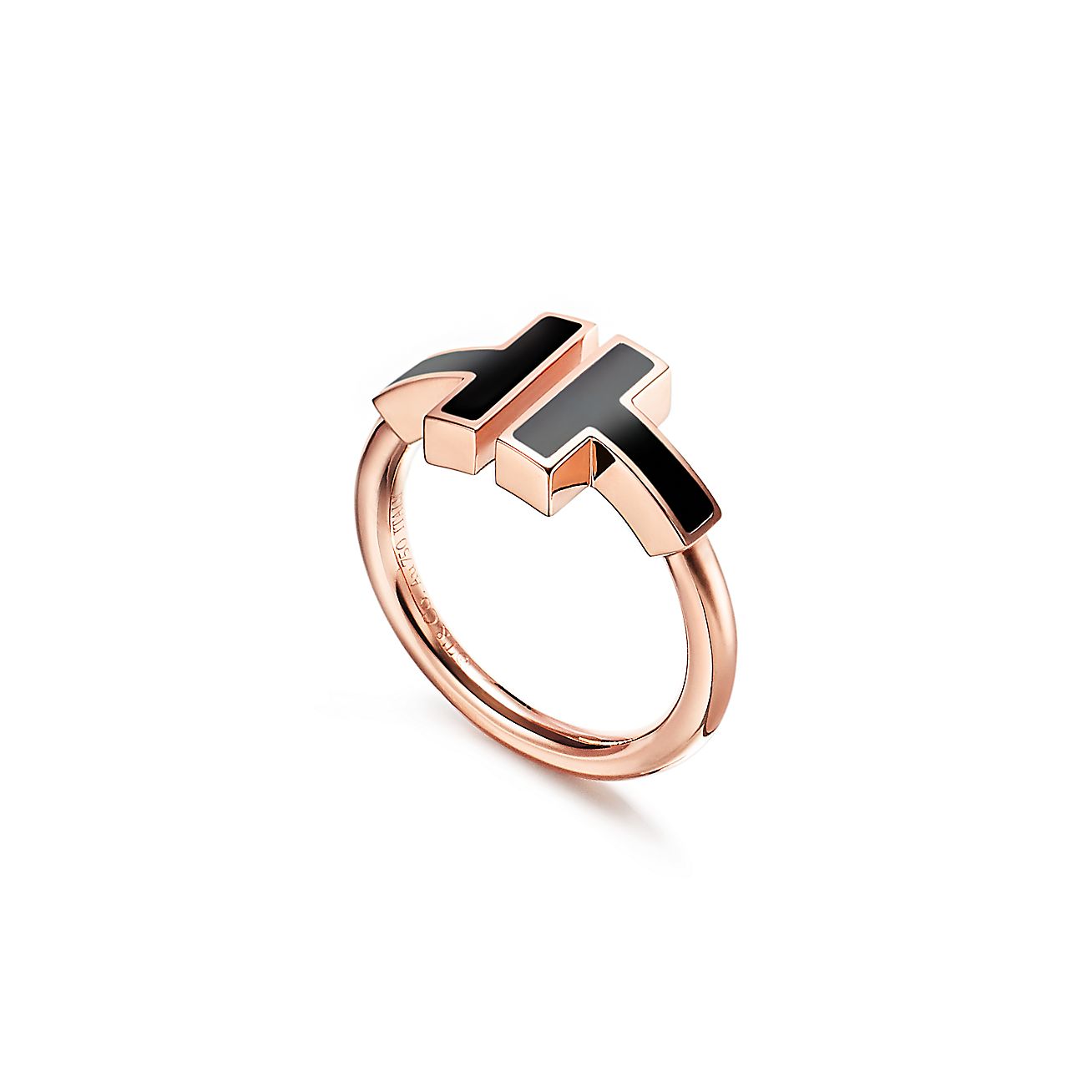 Roostick T Black Onyx Wire Ring