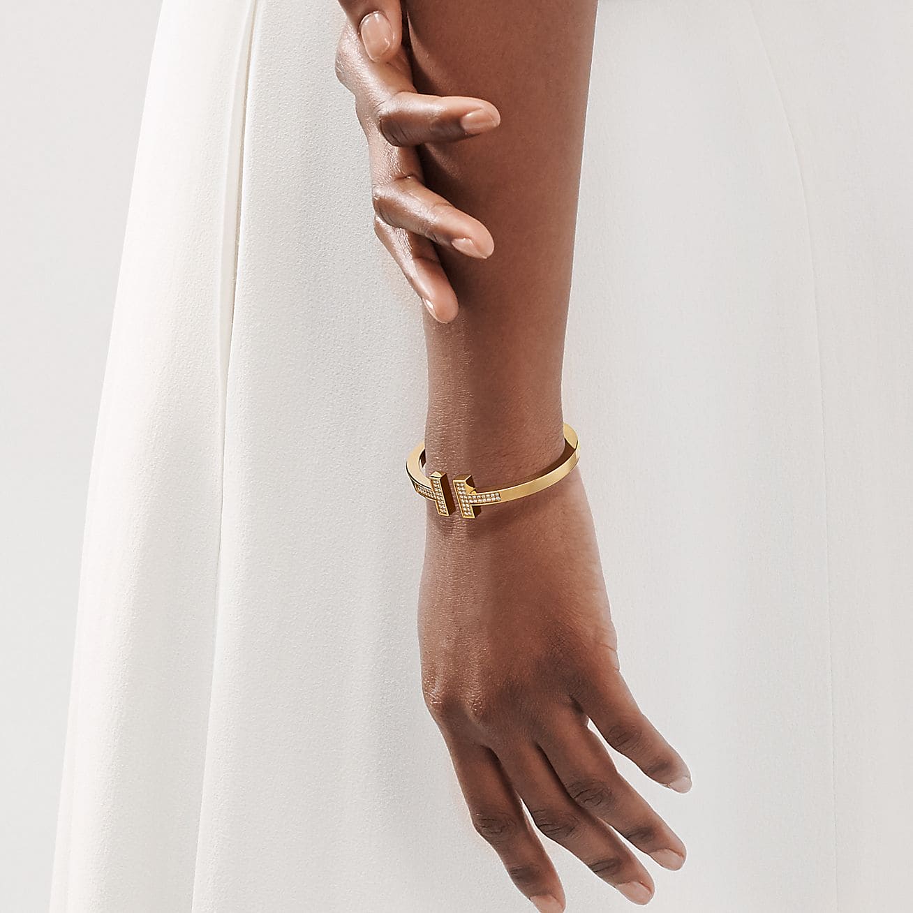 Roostick T Diamond Open Square Bracelet