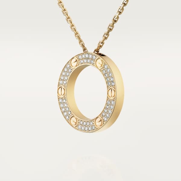 Roostick Love Diamond-Paved Love Necklace