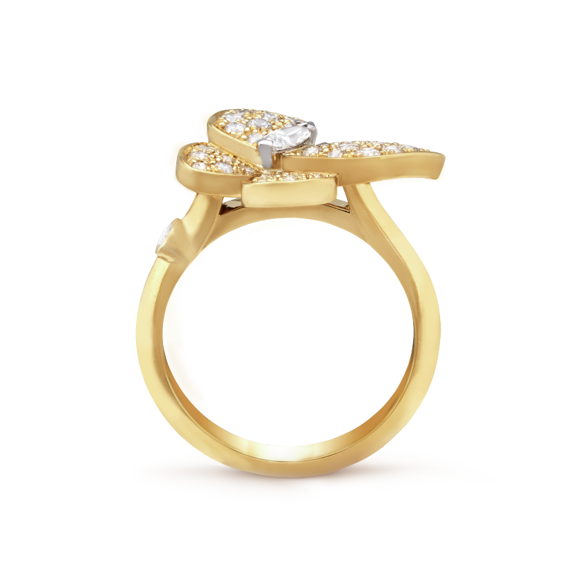 Roostick Two Butterfly Ring