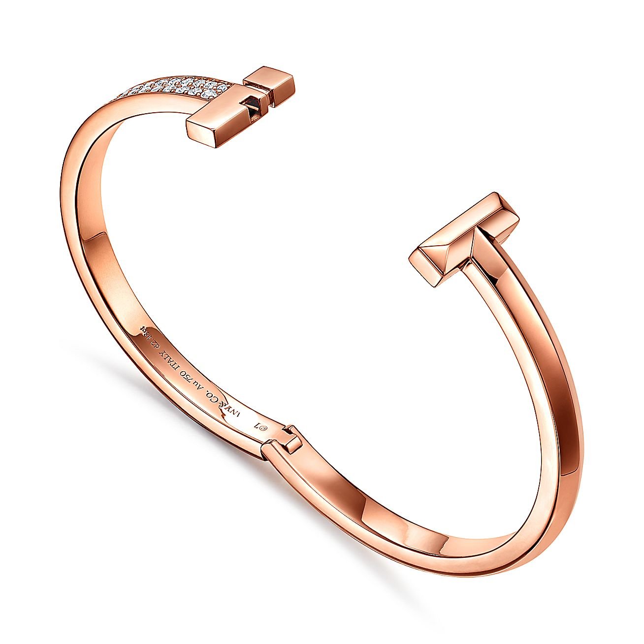 Roostick T1 Wide Diamond Hinged Bracelet