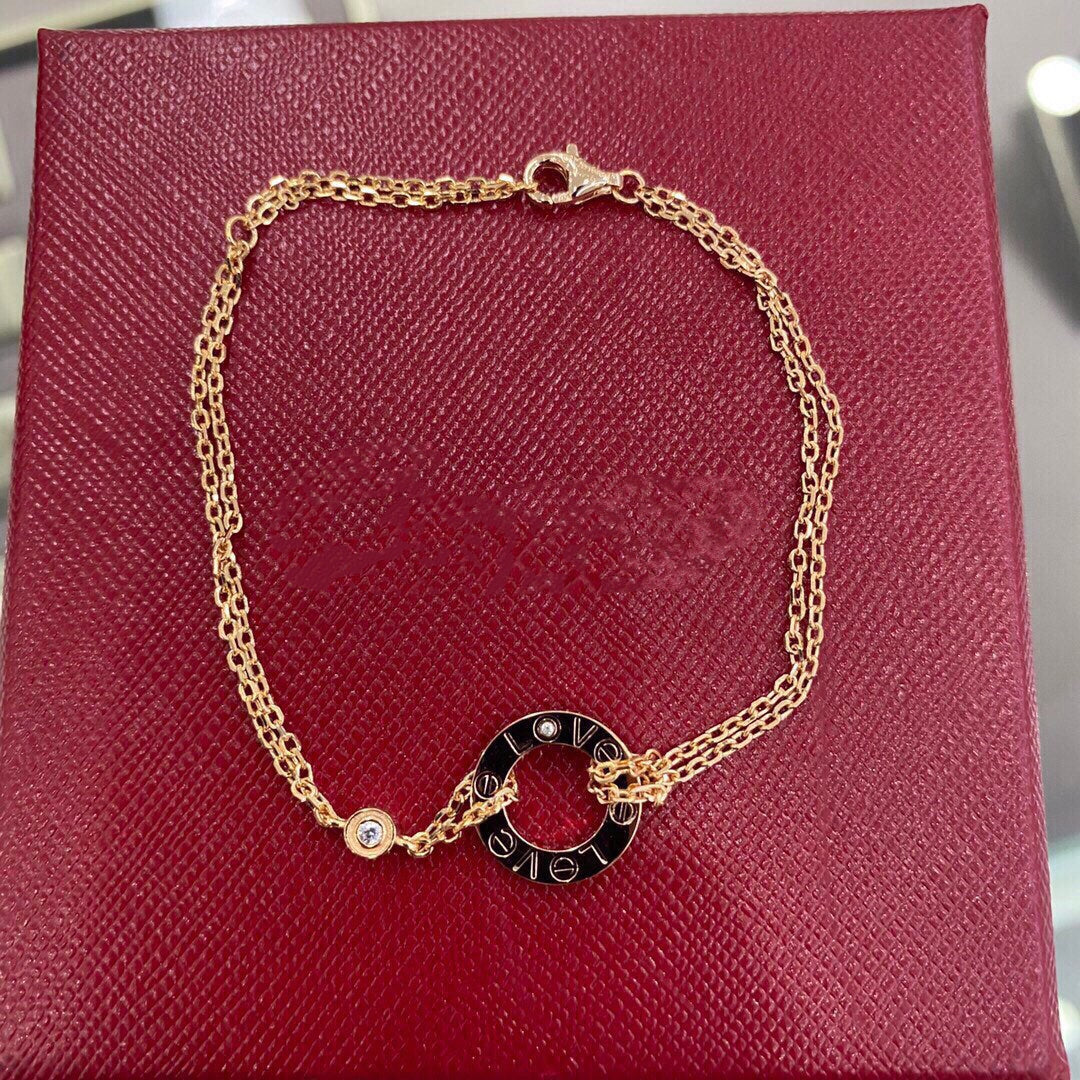Roostick 18K 2 Diamonds Love Bracelet
