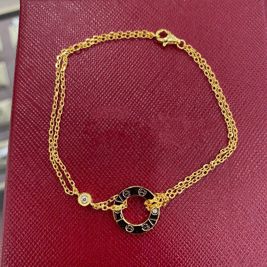 Roostick 18K 2 Diamonds Love Bracelet