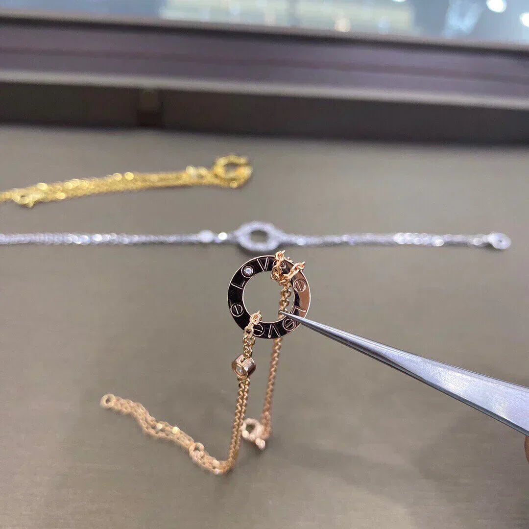 Roostick 18K 2 Diamonds Love Bracelet
