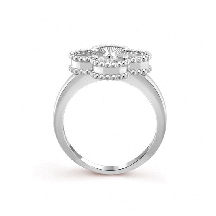Roostick Vintage White Gold Alhambra Ring