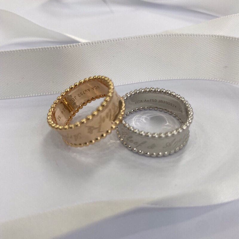 Roostick Rose Gold Perlée Signature Ring