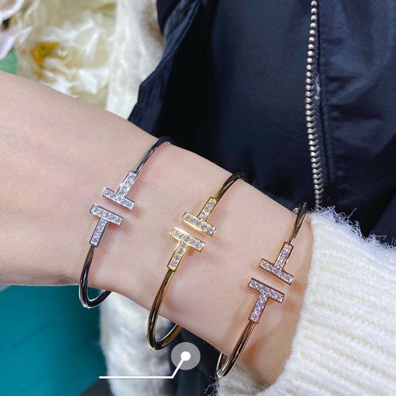 Roostick T Open Diamond Bracelet