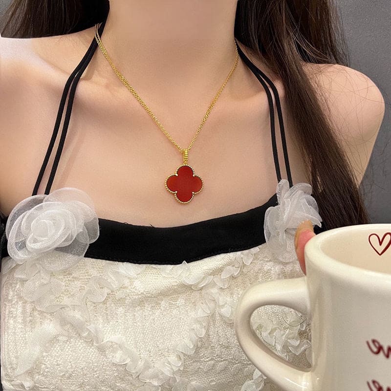 18K Magic Alhambra One Motifs Carnelian Necklace