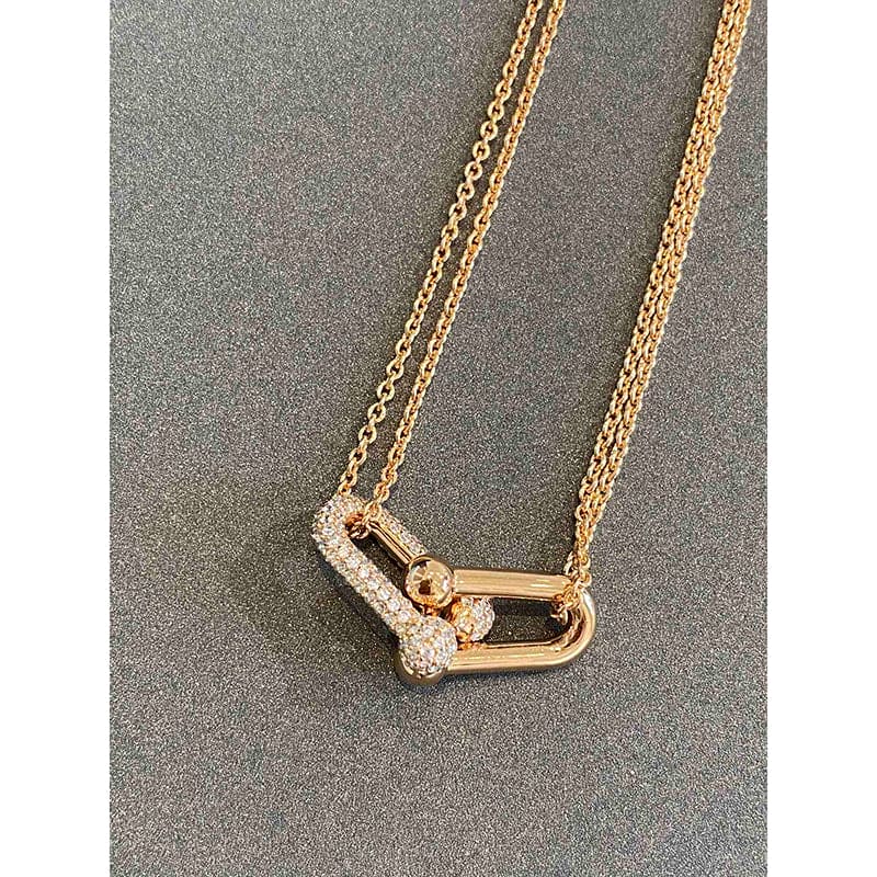 Roostick HardWear Double Link Diamond Necklace