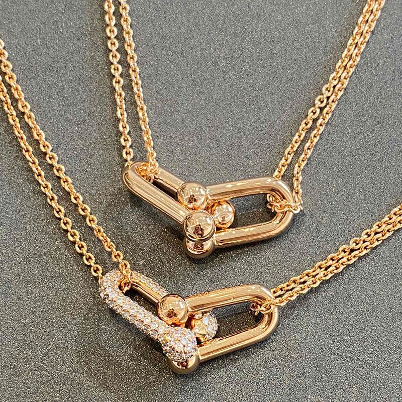 Roostick HardWear Double Link Diamond Necklace