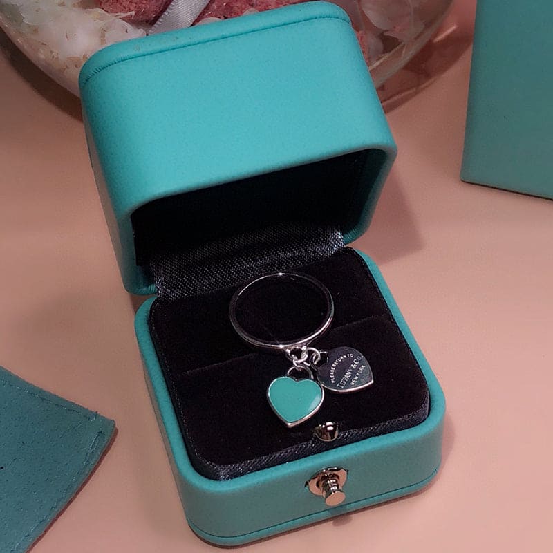 Roostick T Round & Heart Tag Ring