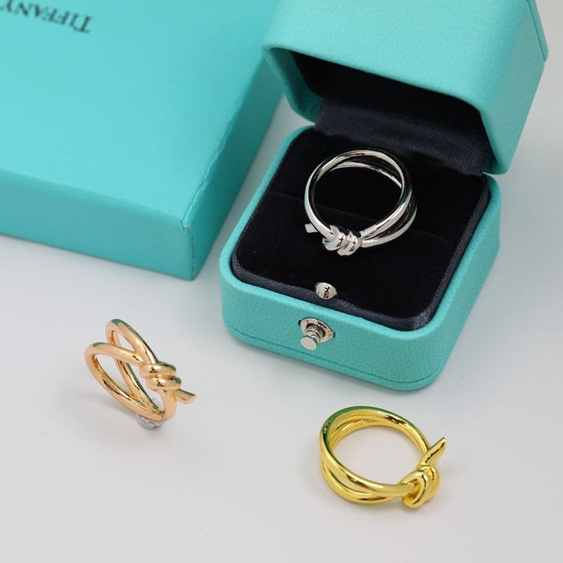 Roostick Knot Double Row Ring