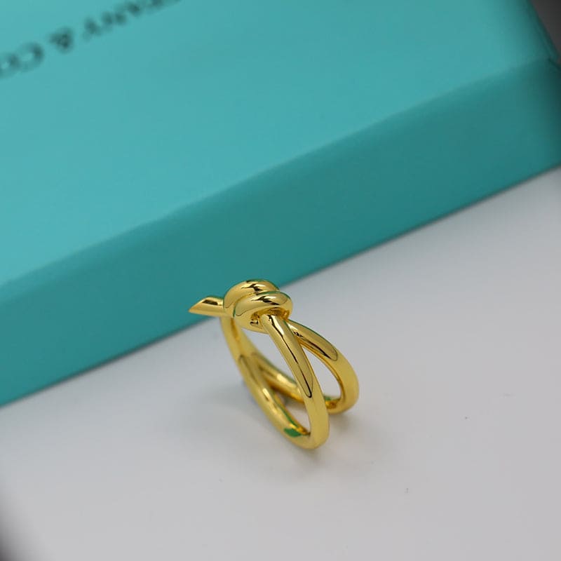 Roostick Knot Double Row Ring