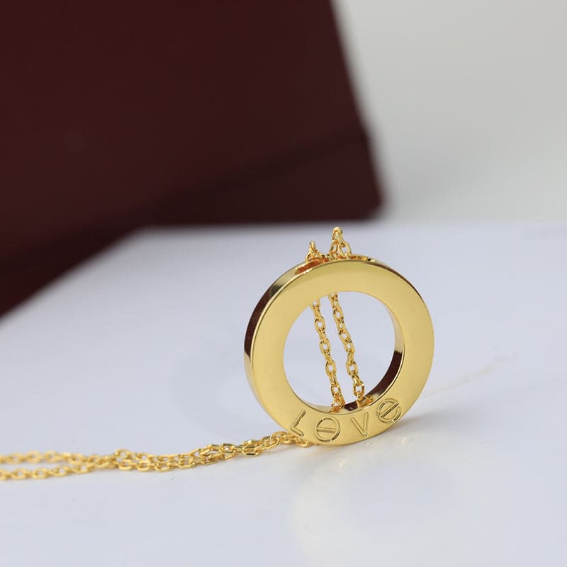 Roostick Love Diamond-Paved Love Necklace