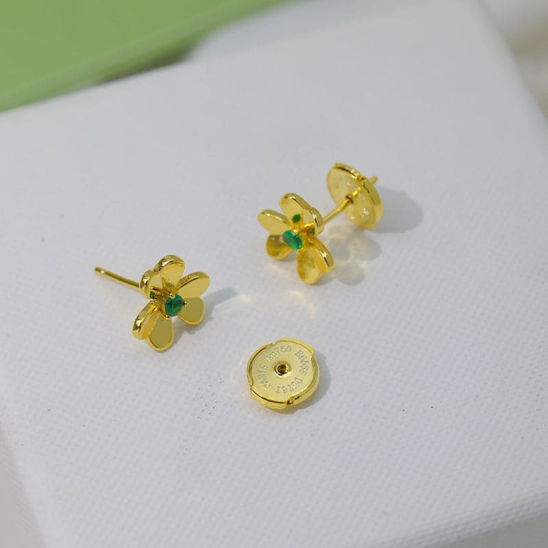 Roostick Frivole Mini Emerald Earrings