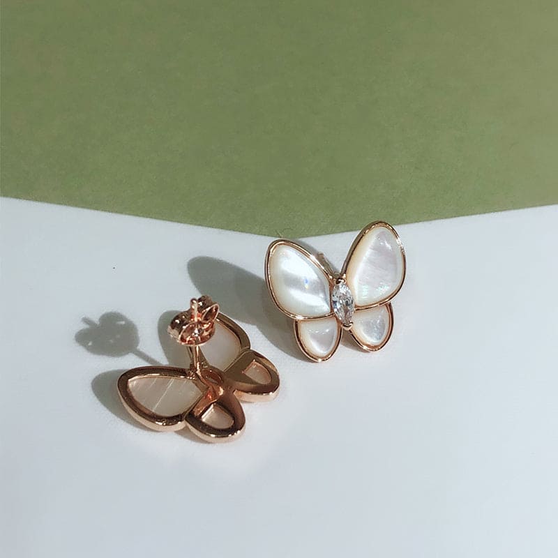 Roostick Two Butterfly Earrings