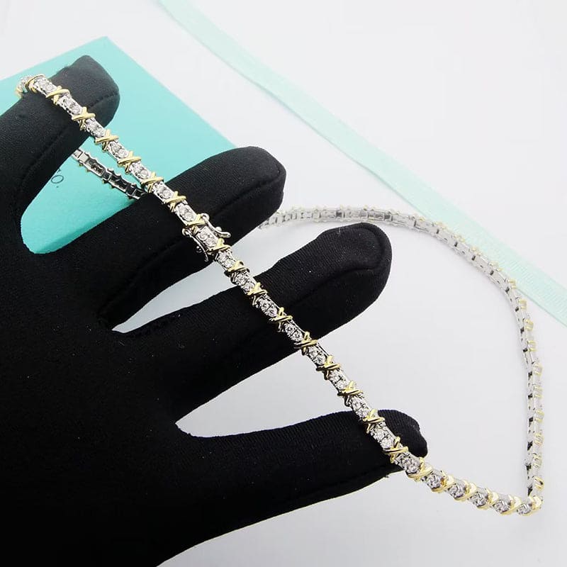 Roostick T Schlumberger Eighteen Stone Choker Necklace