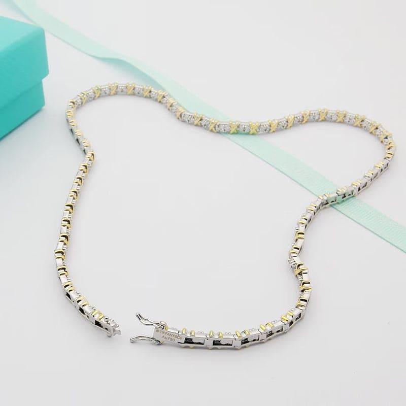 Roostick T Schlumberger Eighteen Stone Choker Necklace