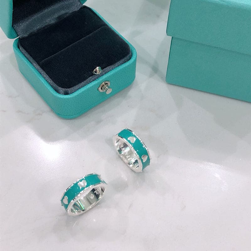 Roostick Blue Love Heart Ring