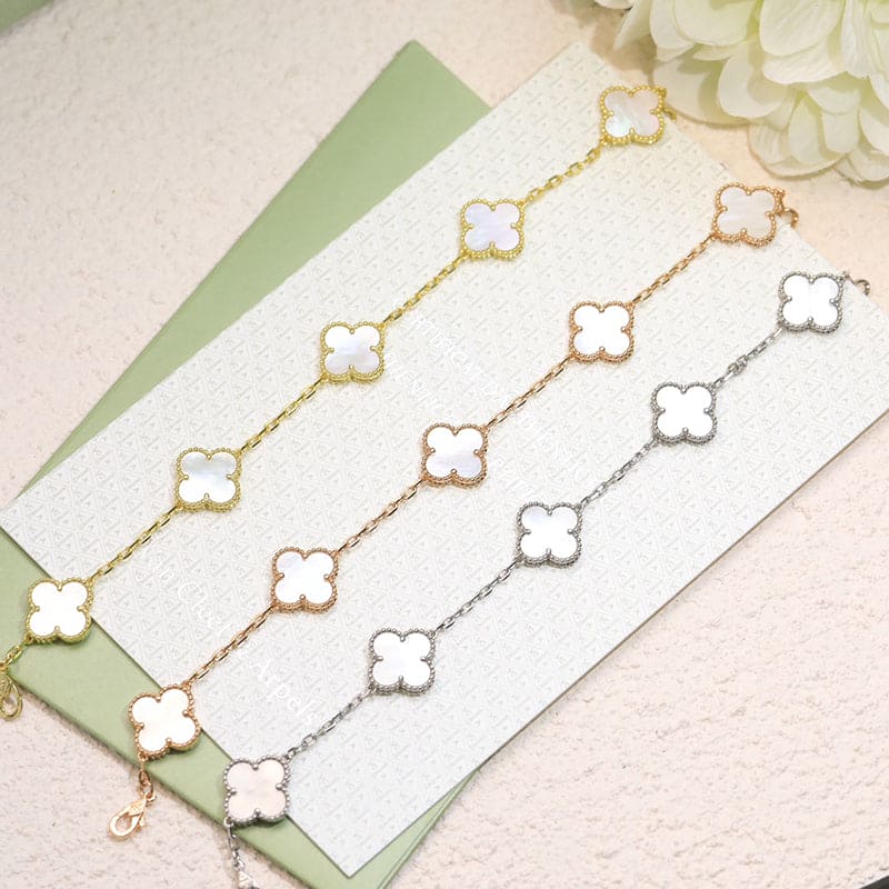 Roostick Vintage Alhambra Five Motifs Mother of Pearl Bracelet