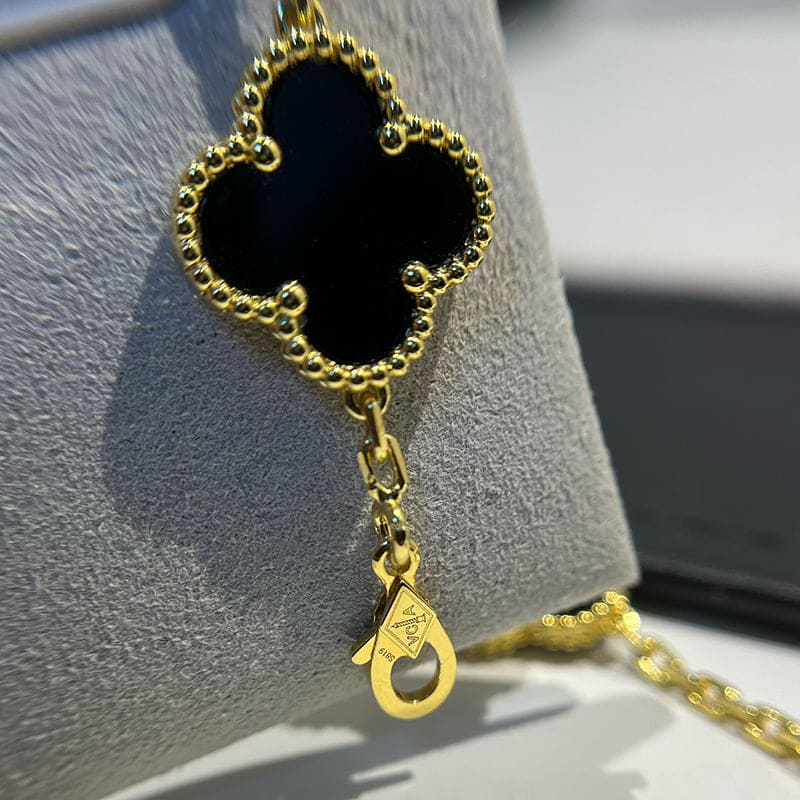 Roostick Vintage Alhambra Five Motifs Black Clover Bracelet