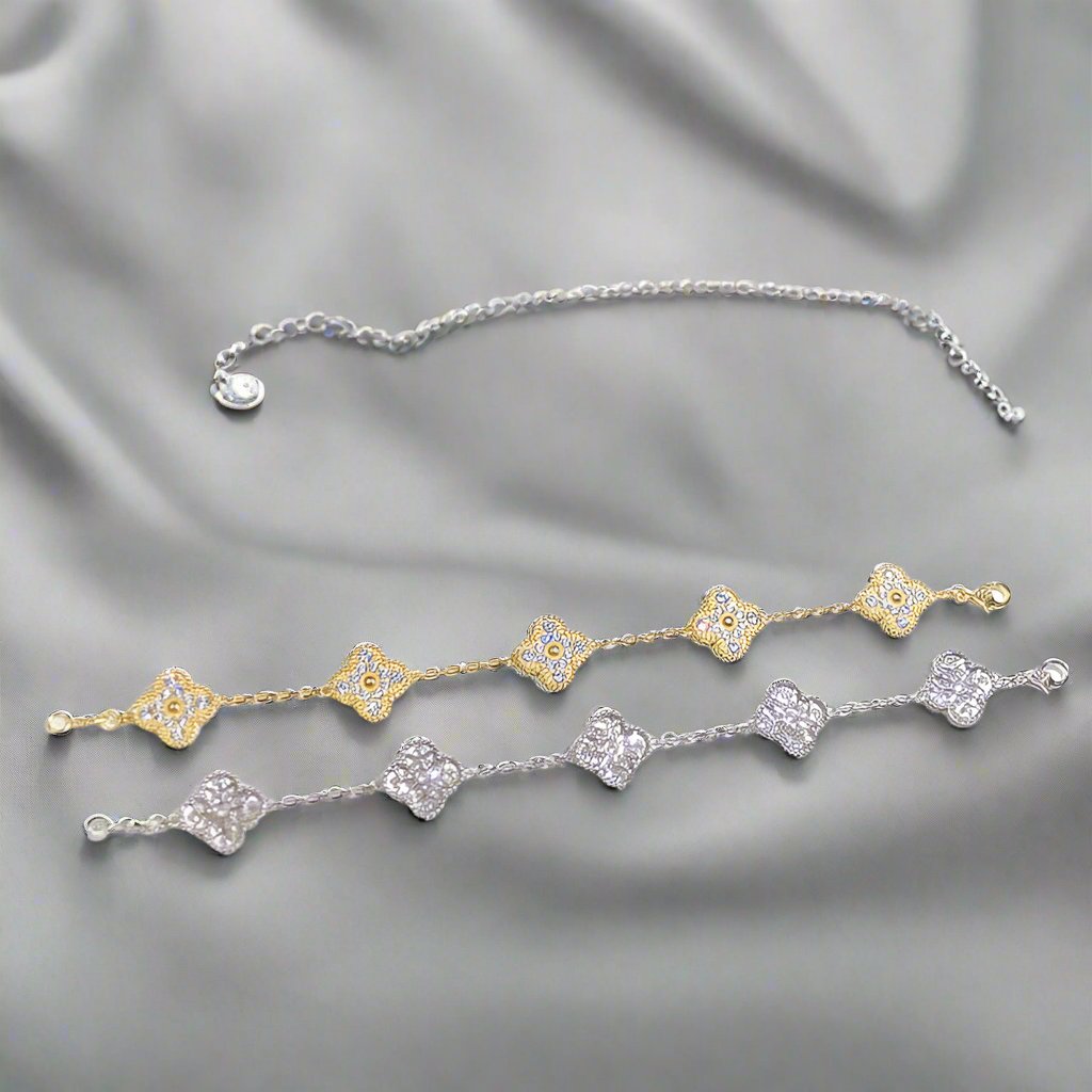 Roostick Vintage Alhambra Diamonds Clover Bracelet