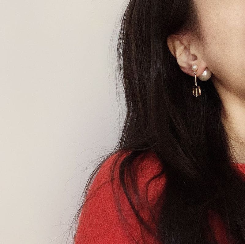 Roostick Tribales Pearl Earrings