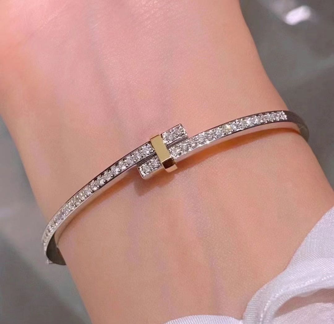 Roostick Edge Hinged Bypass Bangle Bracelet