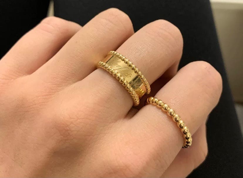 Roostick Perlée Pearls Of Gold Ring