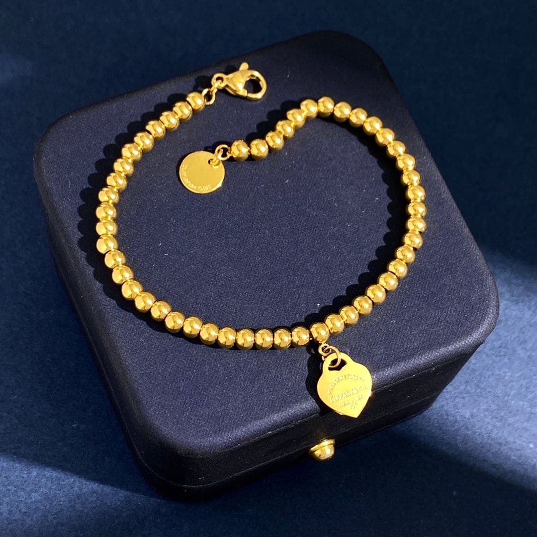Roostick 18K Return to T Heart Tag Bracelet