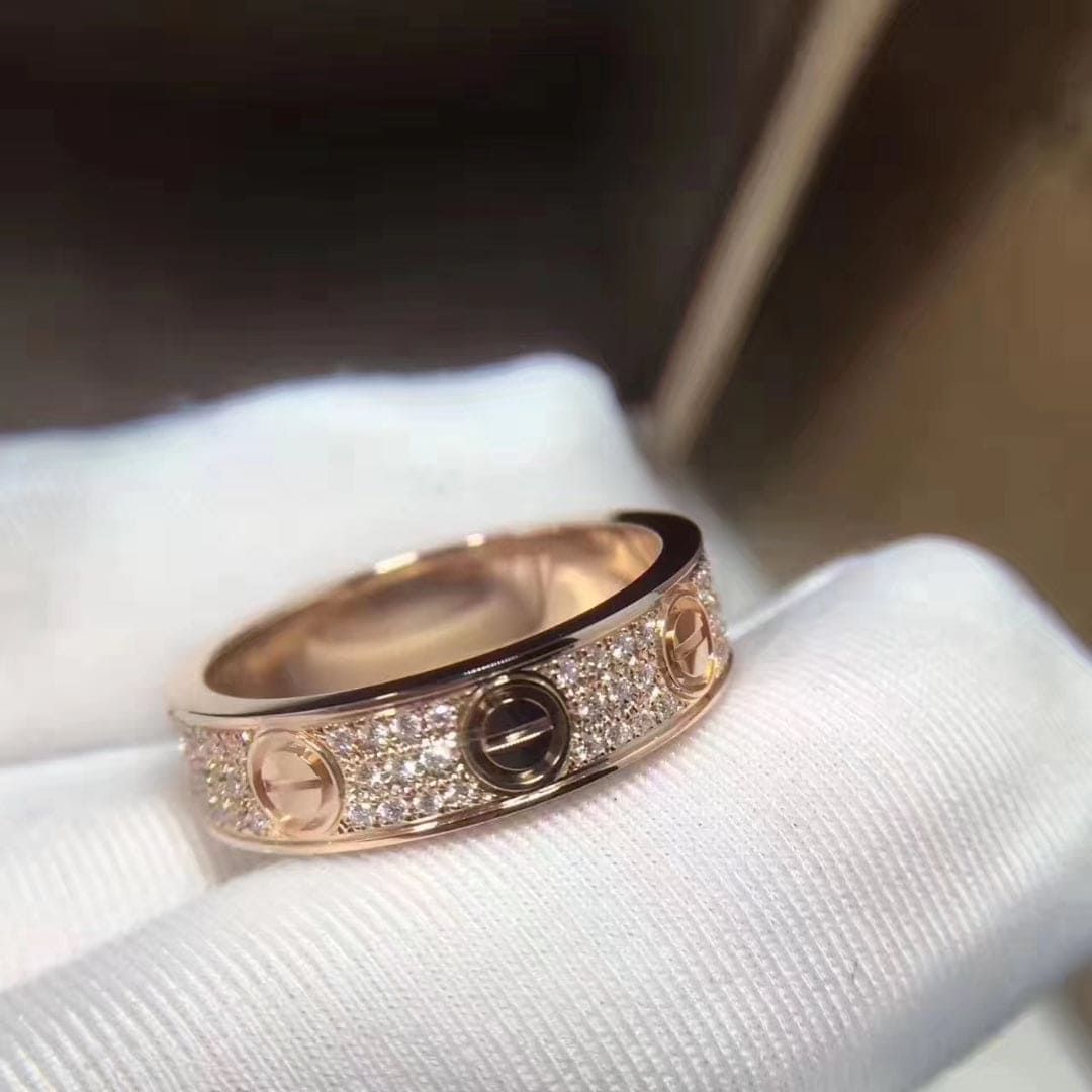 Roostick Love Diamond-Paved 5mm Ring