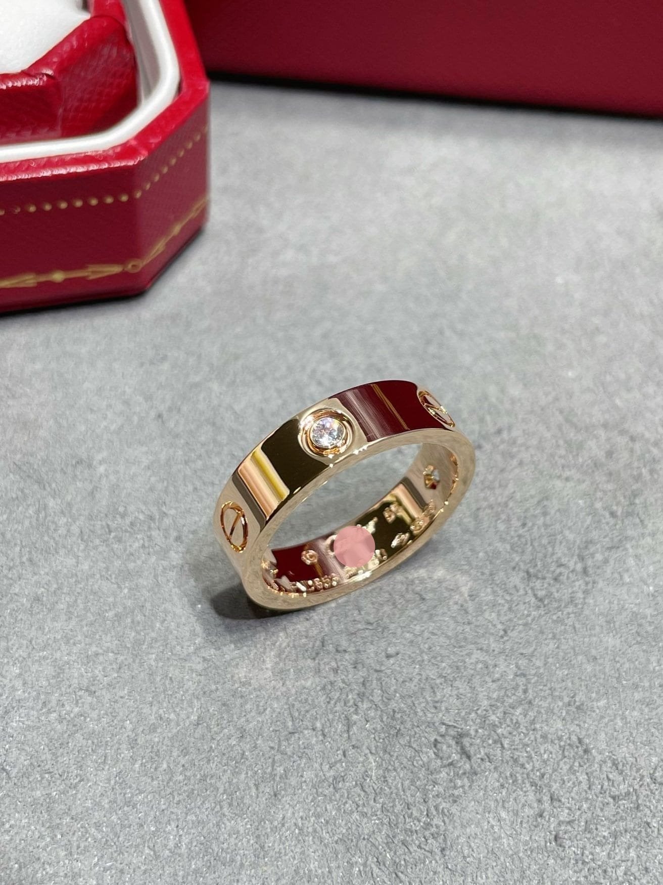 Roostick Three Diamonds Love Wedding Ring