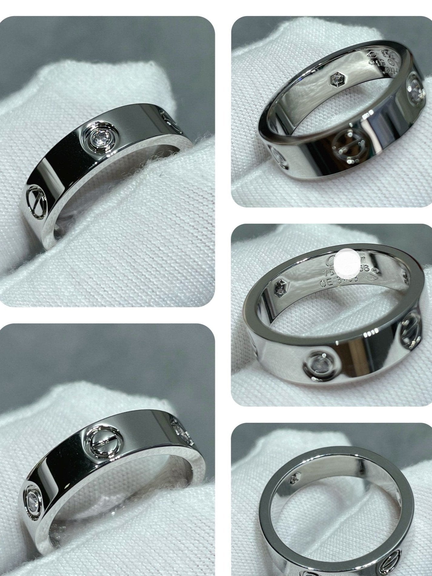 Roostick Three Diamonds Love Wedding Ring