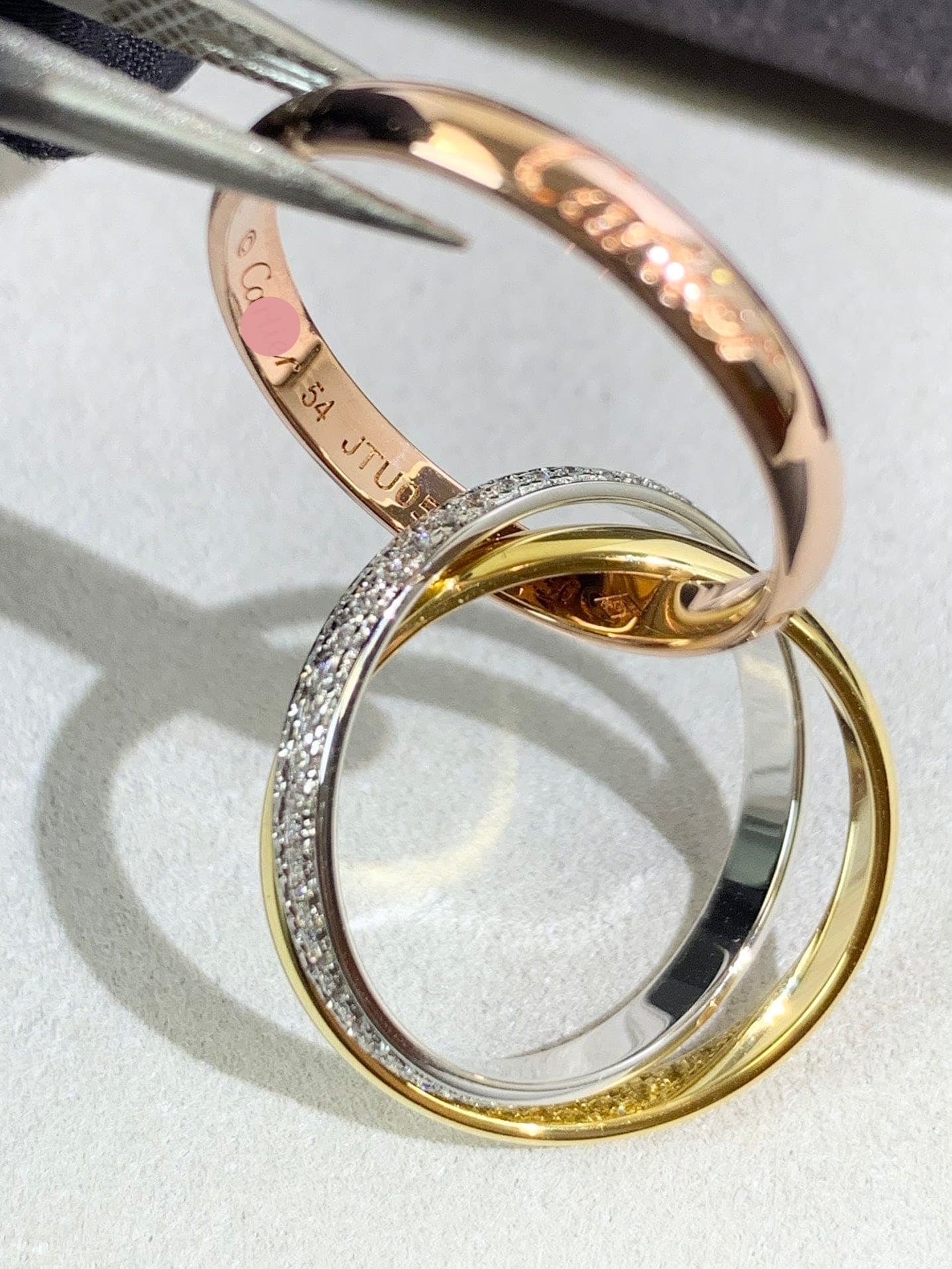Roostick Trinity Pave Diamond Ring