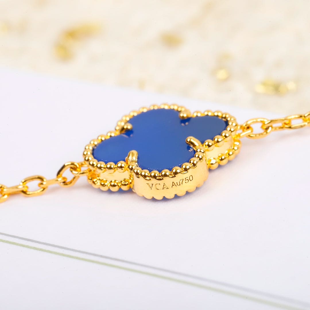 Roostick Vintage Alhambra Agate 10 Motifs Necklace