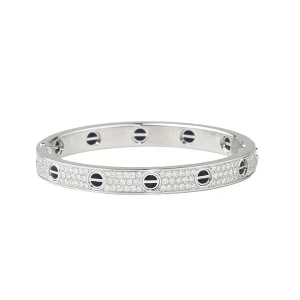 Roostick Diamond-paved Ceramic Love Bracelet