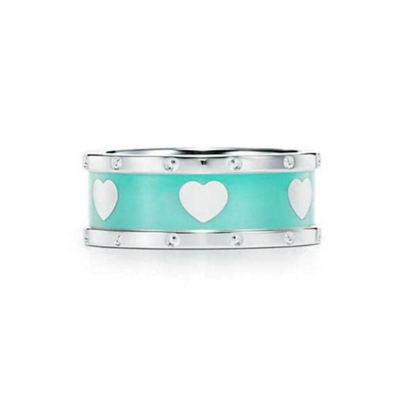 Roostick Blue Love Heart Ring