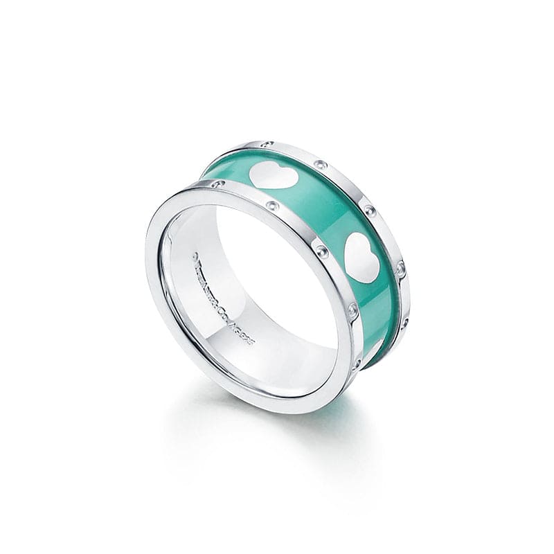 Roostick Blue Love Heart Ring
