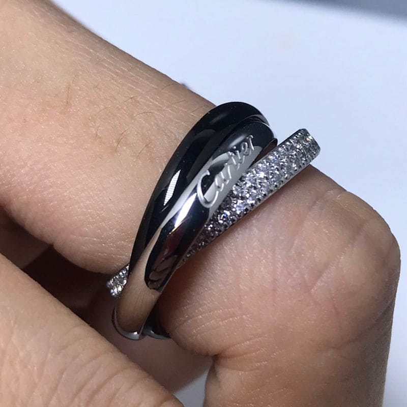 Roostick White Gold Ceramic Ring