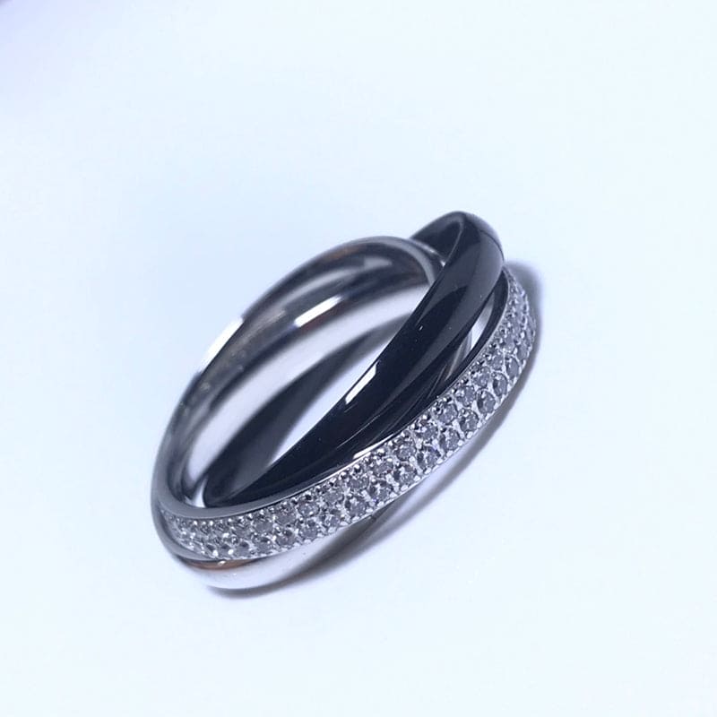 Roostick White Gold Ceramic Ring