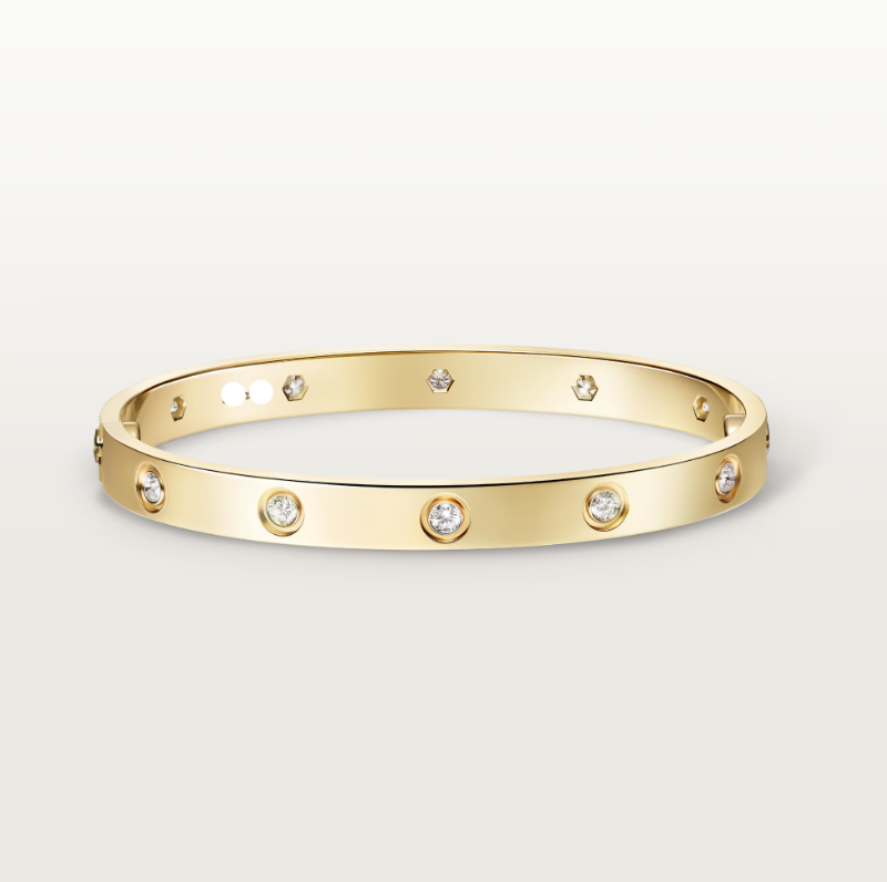 18K 10 Diamonds Love Bracelet Radiant